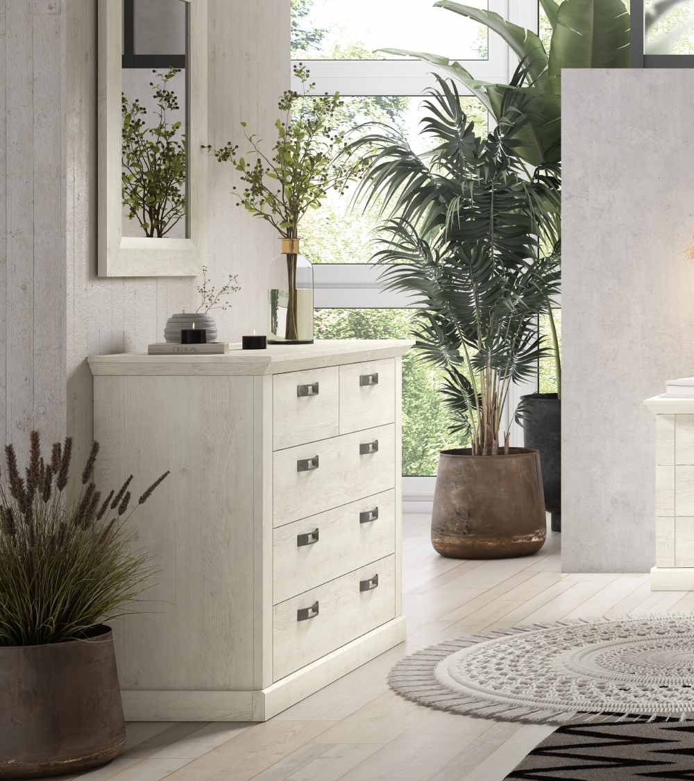 Cómoda 5 cajones dormitorio KAREN