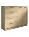 Cómoda 4 cajones 2 puertas CUBE Cómoda 4 cajones 2 puertas CUBE