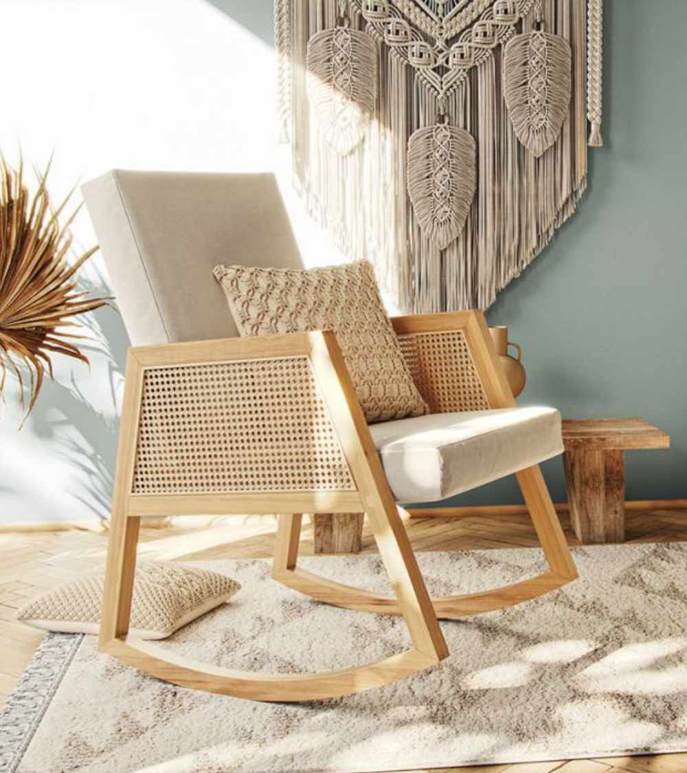 Butaca mecedora ratán SOFIA