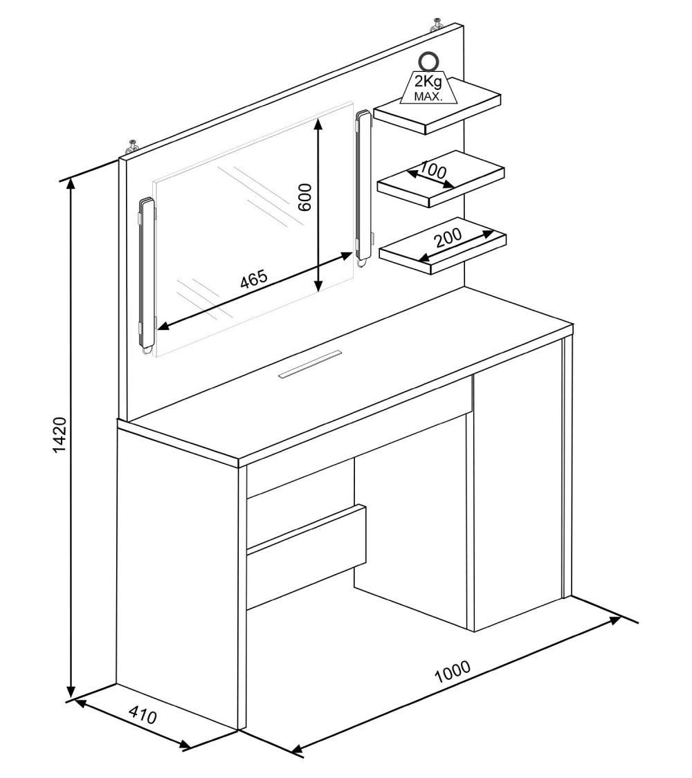 Tocador con espejo GRACE Tocador con espejo GRACE