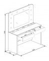 Mueble tocador con espejo HOLLY Mueble tocador con espejo HOLLY