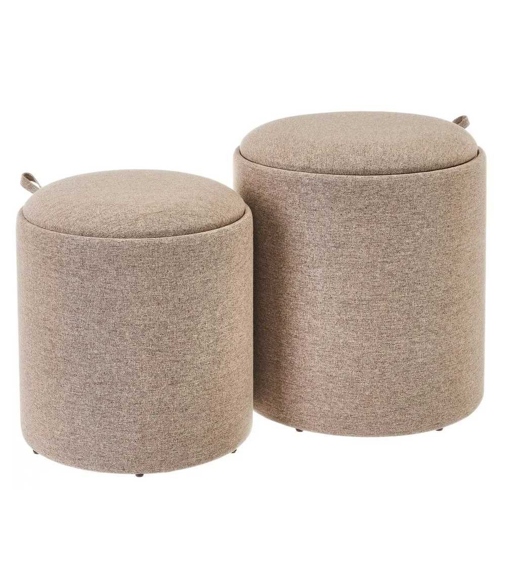 Pack 2 puffs decorativos con arcón ANIA | Don Tresillo