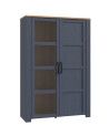Vitrina alta 2 puertas ODIN, en azul marino Vitrina alta 2 puertas ODIN, en azul marino