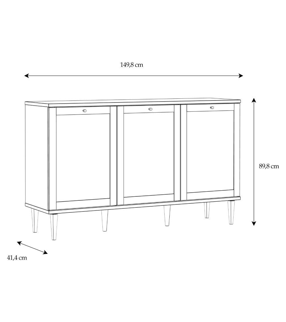 Mueble aparador de ratán DEKA