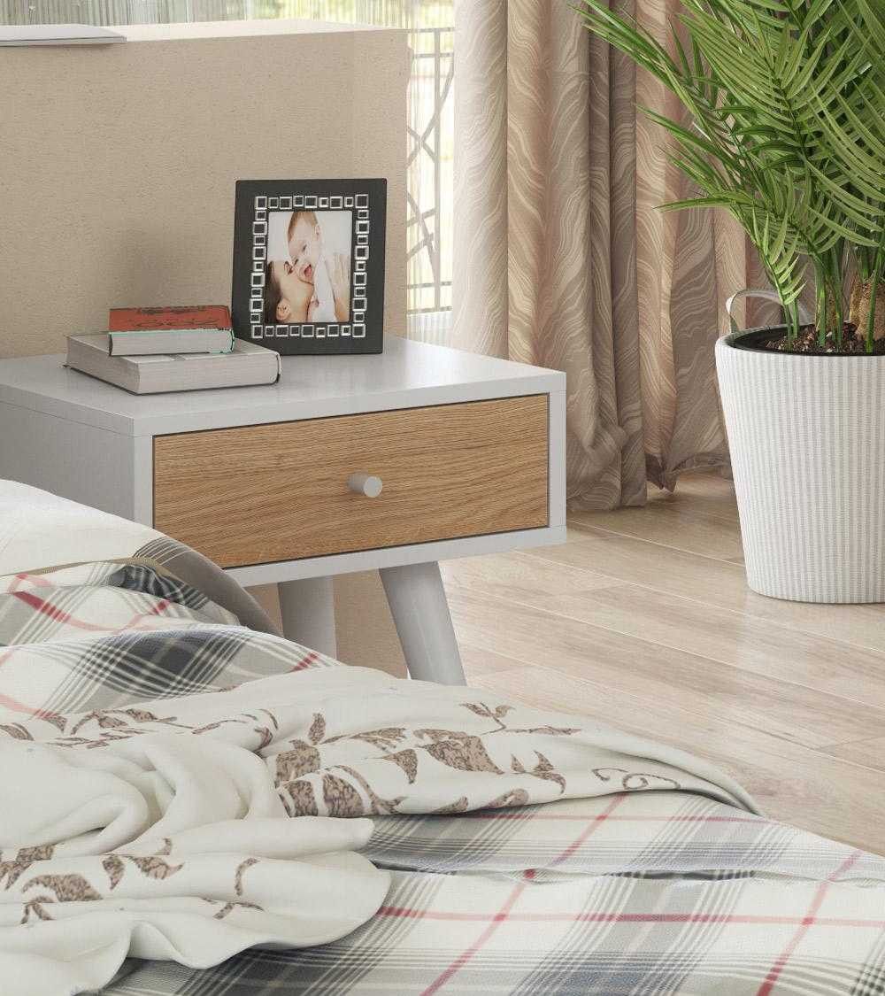 Mesita de noche 1 cajón LEAH