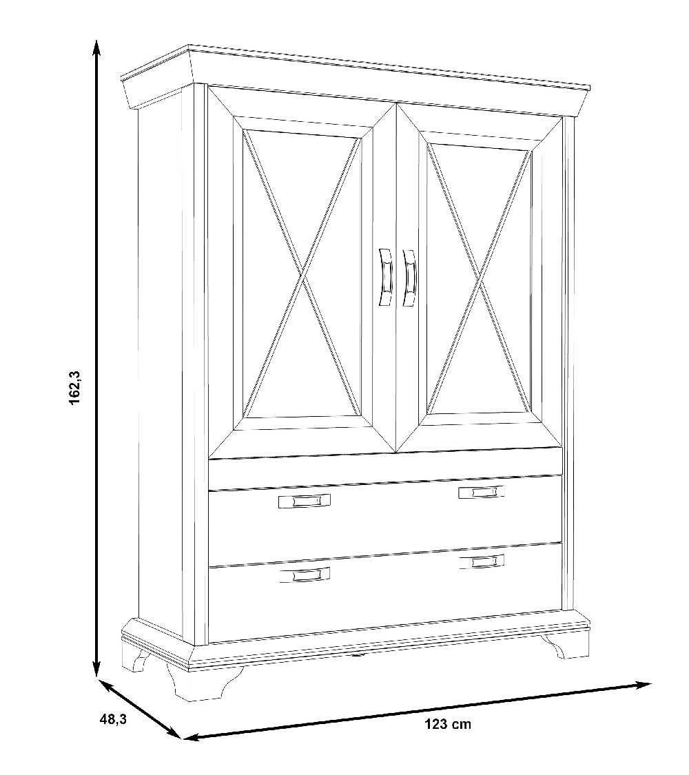 Vitrina doble opaca KAREN
