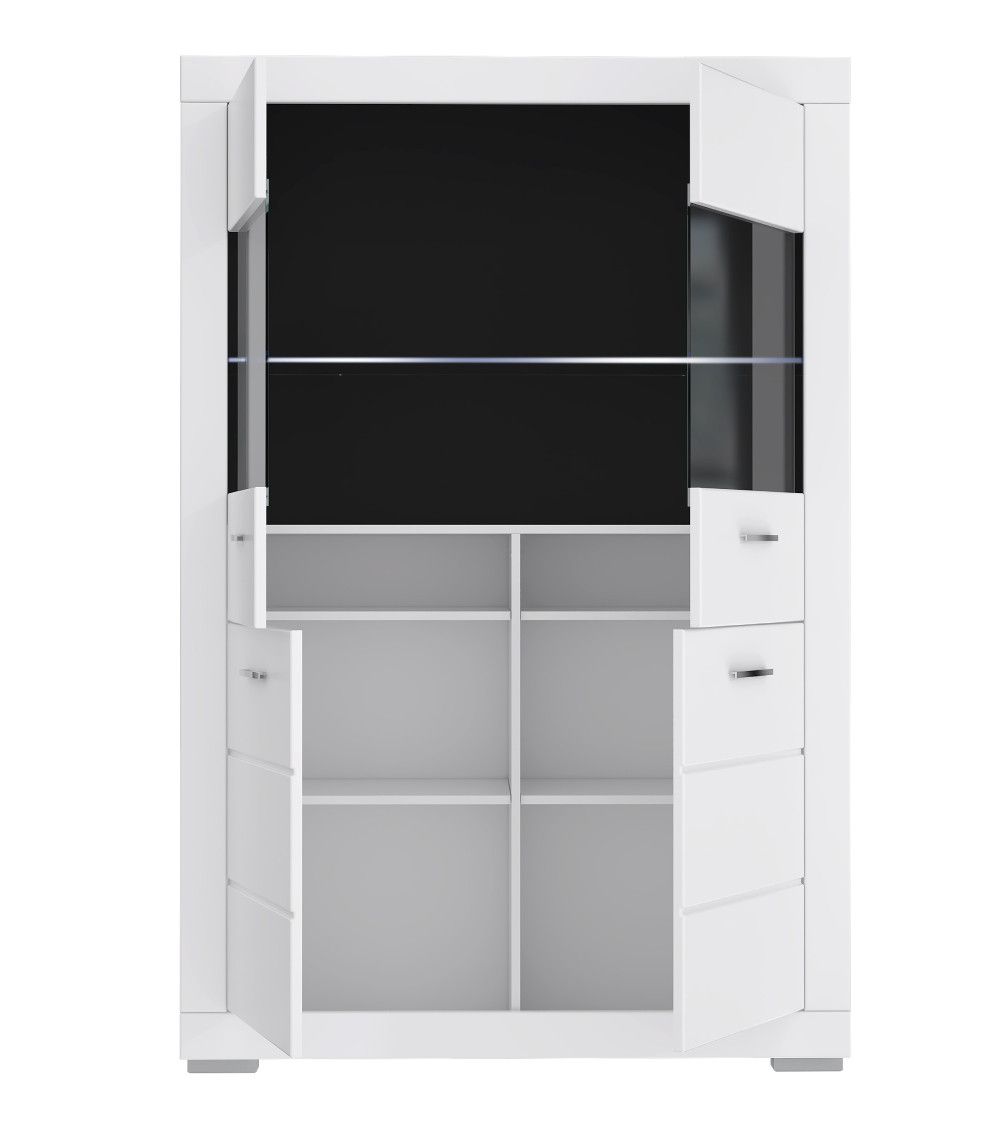 Vitrina de 4 puertas blanca SNOW