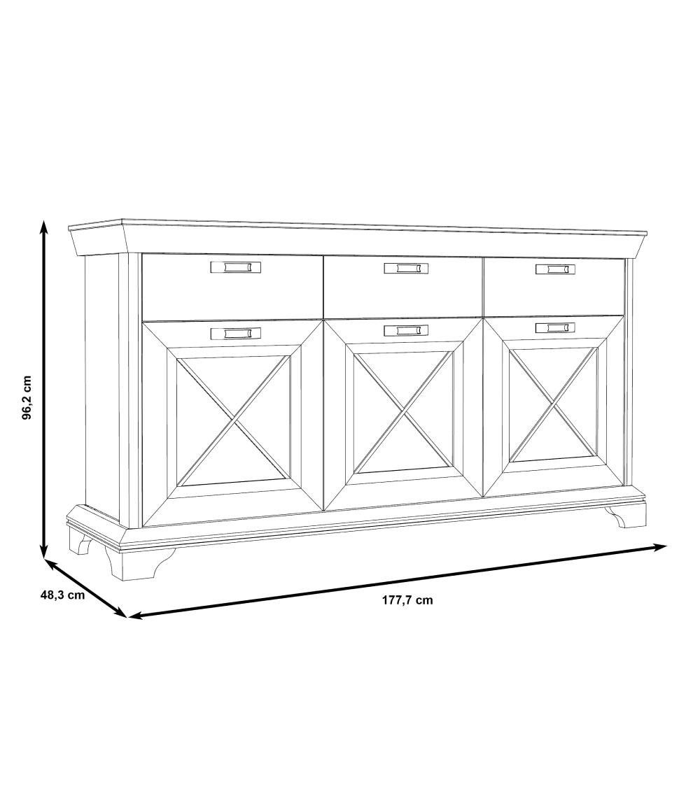Aparador rústico moderno KAREN