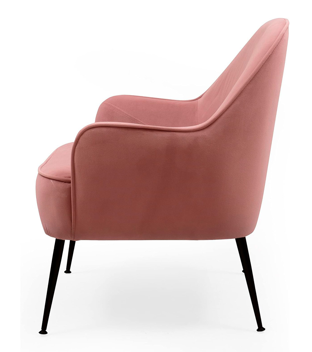 Butaca de terciopelo AMBERES con pata negra o dorada | Cambia Tus Muebles